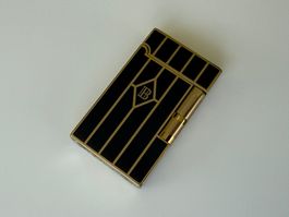 Exclusives Balmain Feuerzeug schwarz gold mit Box