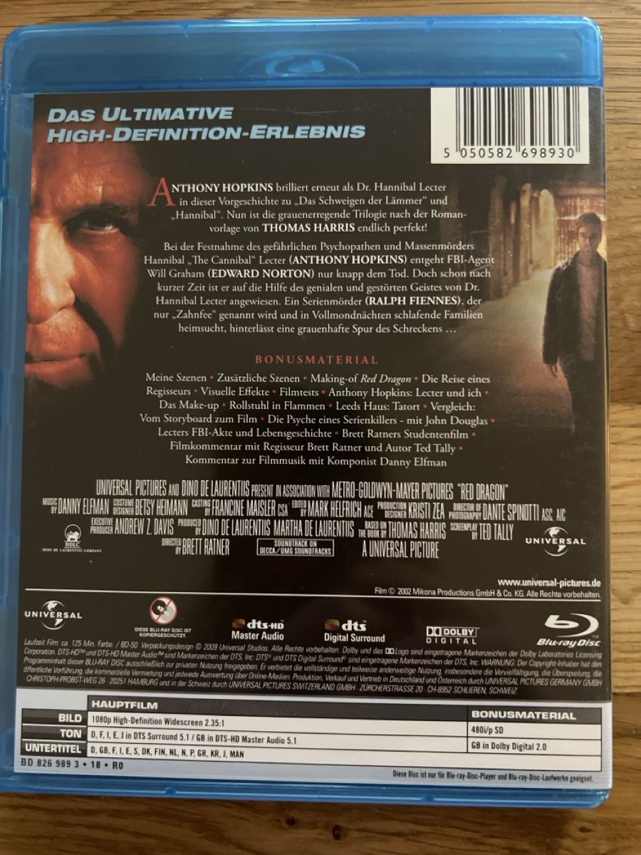 Tutti i DVDs: Roter Drache – Usato da Steffisburg venduto da balboa_76 1