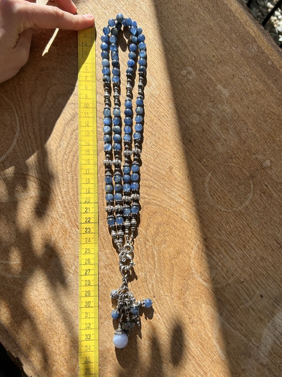 Catenine: Halskette Silber 925 Blau Statementkette Boho Ethno I – Usato da Trin venduto da kreadiva 5