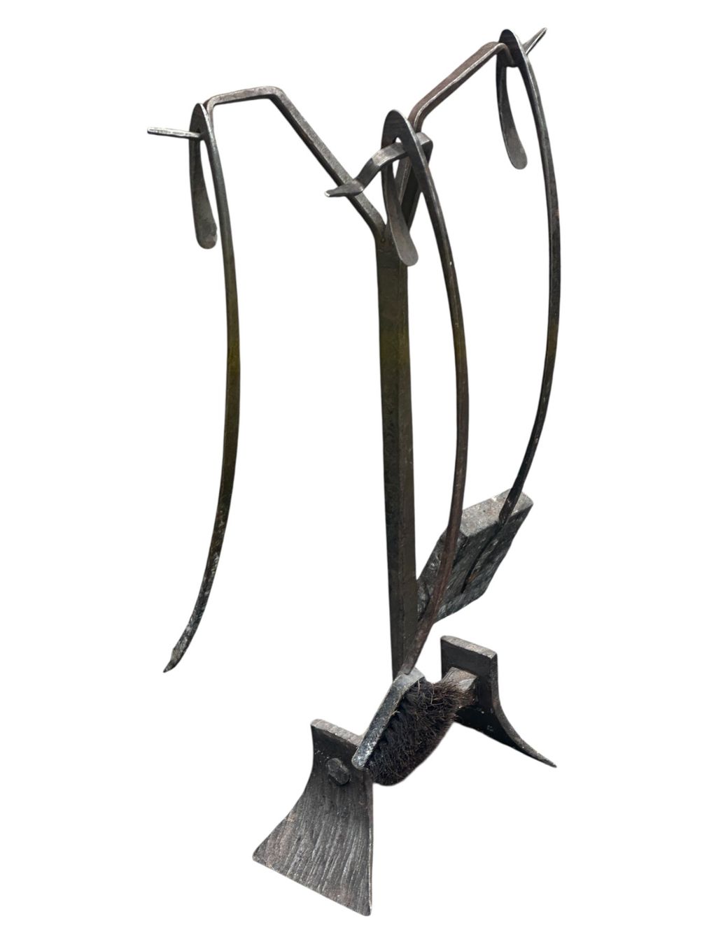 Tutte le decorazioni: Serviteur de cheminée ancien, ensemble en fer forgé – Usato da Morges venduto da vintiques 6