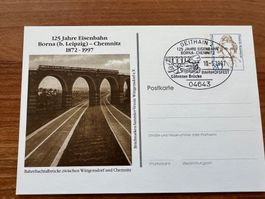 Bahrenbachtalbrücke Borna-Chemnitz Eisenbahn 1997 (E1628)