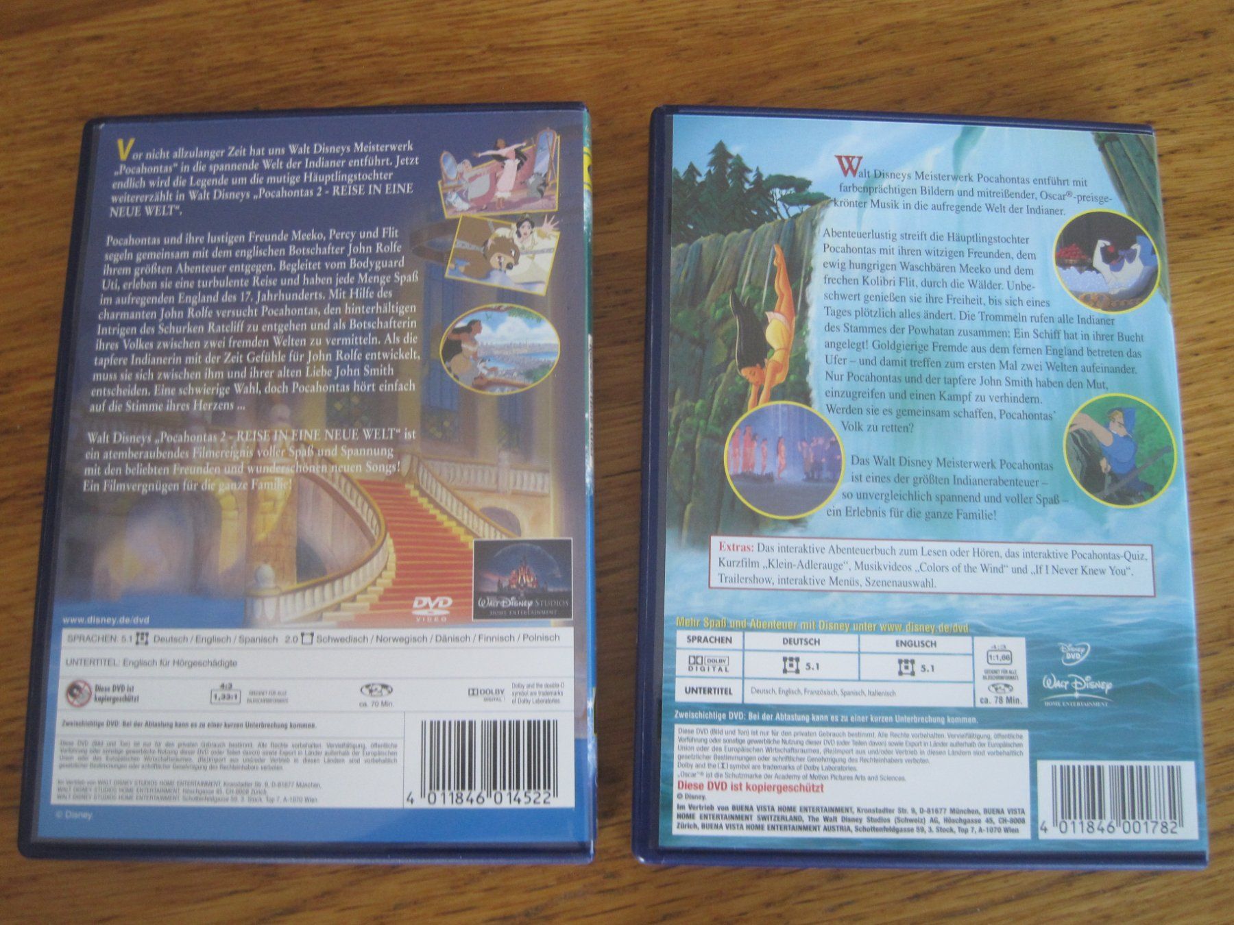 Tutti i DVDs: Pocahontas 1 & 2  DVD BOX  📀 – Usato da Gossau SG venduto da Noryflory 3