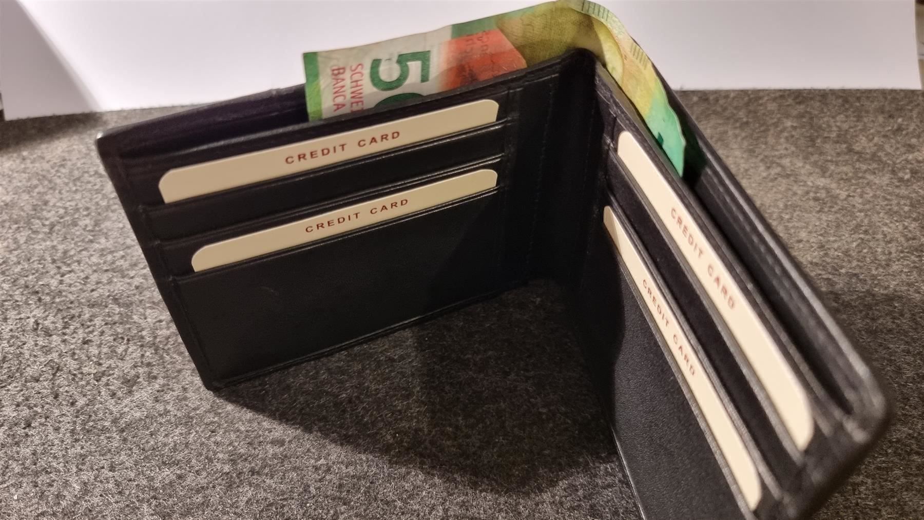 Brieftaschen: Portemonnaie aus Leder schwarz – Neu (gemäss Beschreibung) aus Rebstein von James-Dean 6