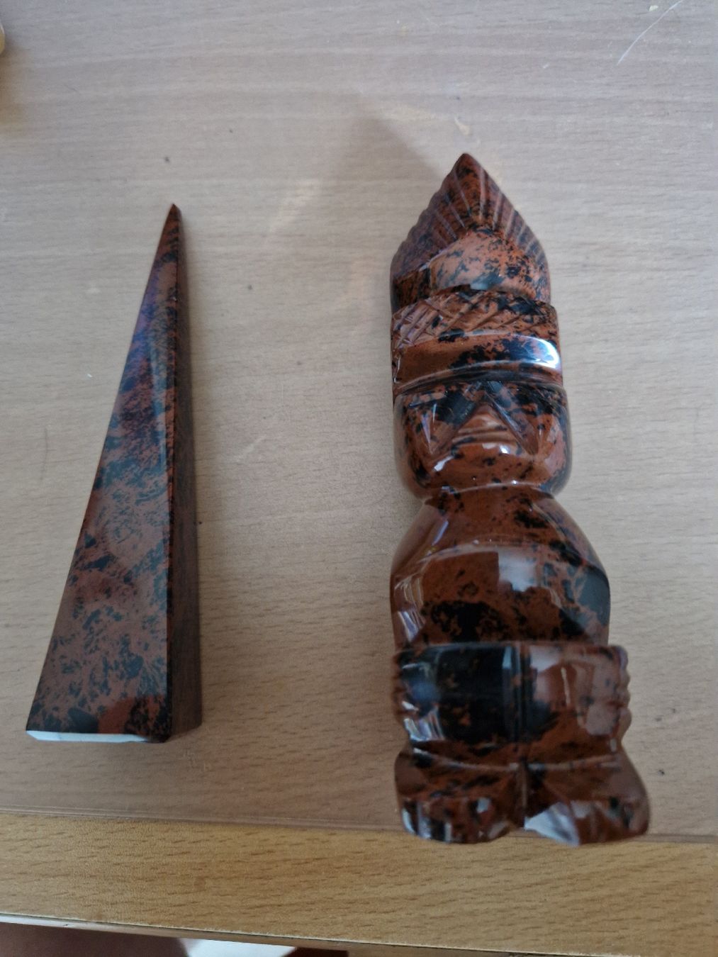 Sculture & Statue: 2 STATUETTES pierre de soin OBSIDIENNE ACAJOU – Nuovo (secondo la descrizione) da SAXON venduto da Mariposita1428 1