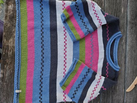 Bunter Strickpullover von Deerberg, Grösse XL