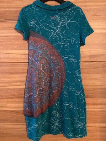 💕 Trendiges Kleid Smash spezielles Muster Türkis Gr.M 💃🏻