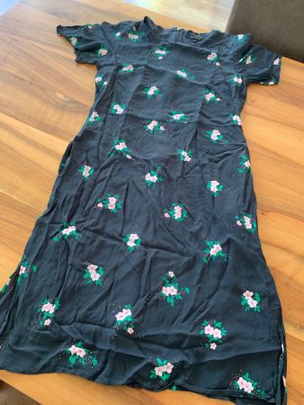 MARC O'POLO schönes Blütenkleid antrasith Grösse 34