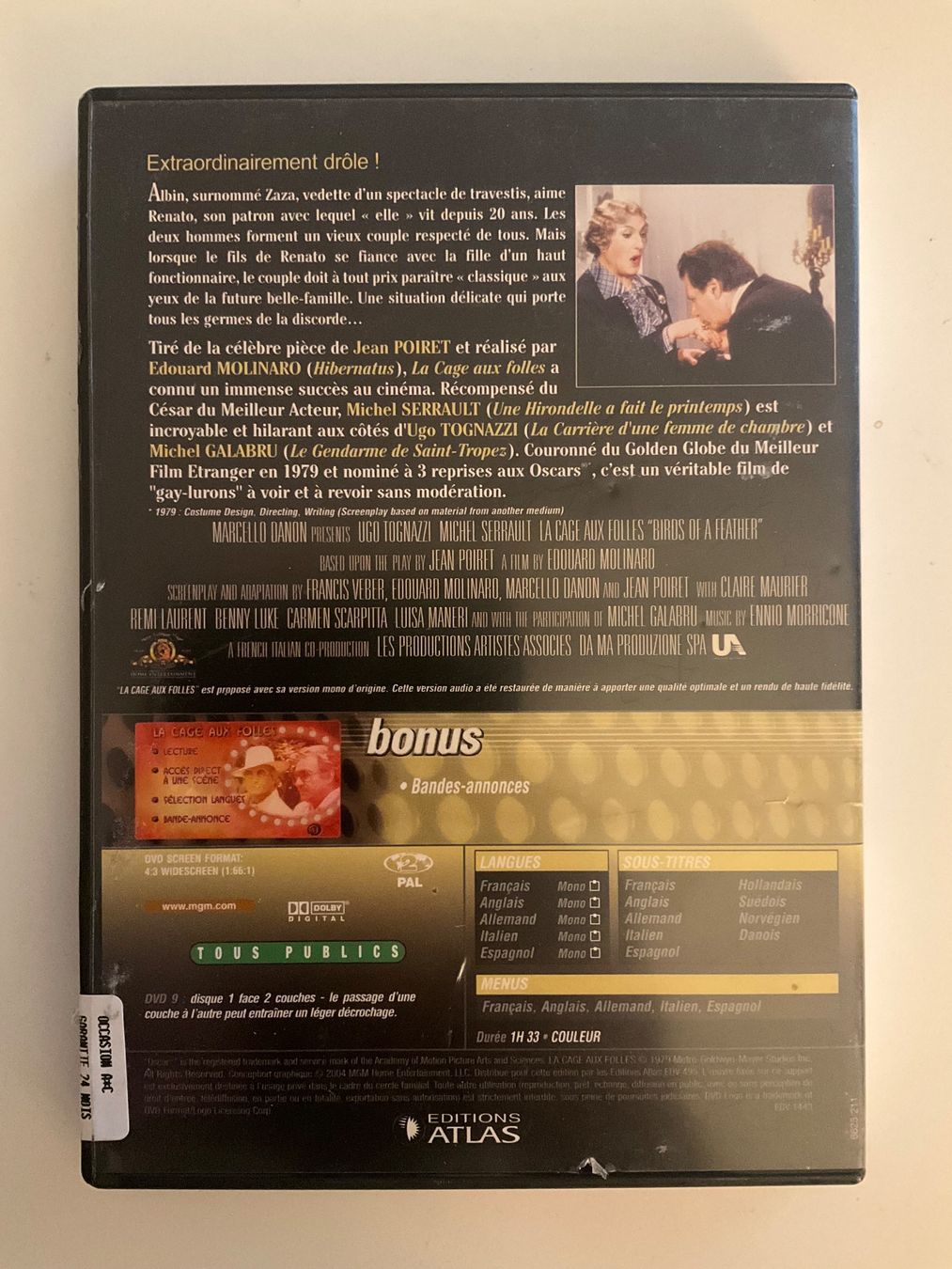 Tutti i DVDs: DVD La cage aux folles – Usato da Veyrier venduto da Deniro2 1