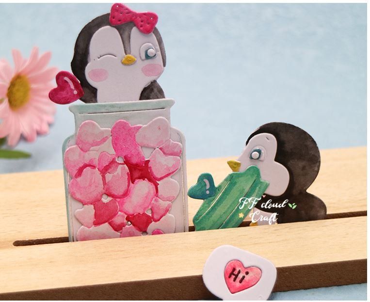 Sciablone: Neues Stanzschablonen-Set Pinguine – Nuovo e nell'imballaggio originale da Effretikon venduto da wenuss 1