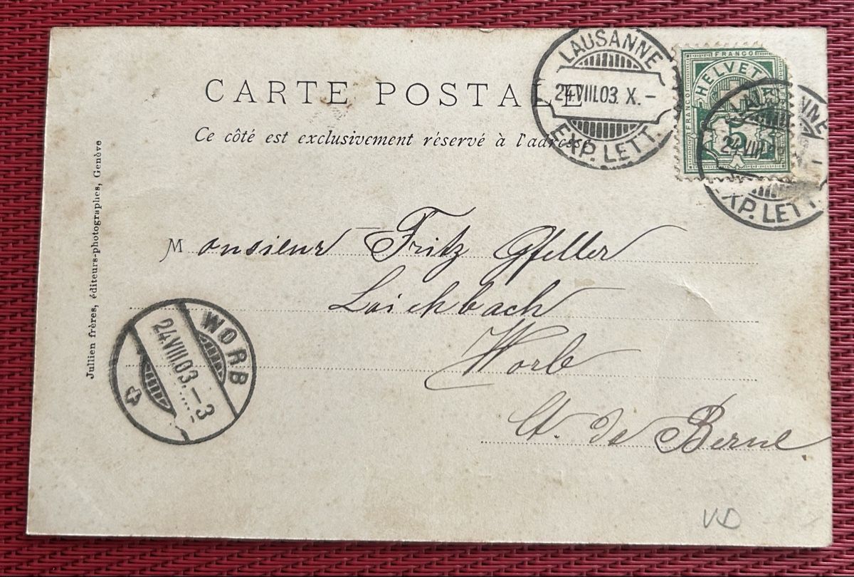 Cartoline postali: La Sallaz Chemin de fer Lausanne Moudon – Usato da Horw venduto da Tellbub 1