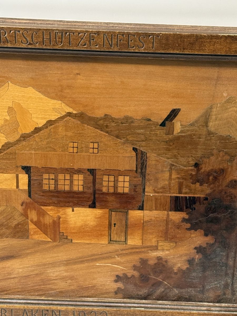 Foto & Immagini: Intarsienbild "Interlaken" 1932, Peter Imboden,    B50# – Usato da Grenchen venduto da swiss.antiques