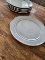 6 schöne Speiseteller / Essteller weiss – ca. 26 cm
