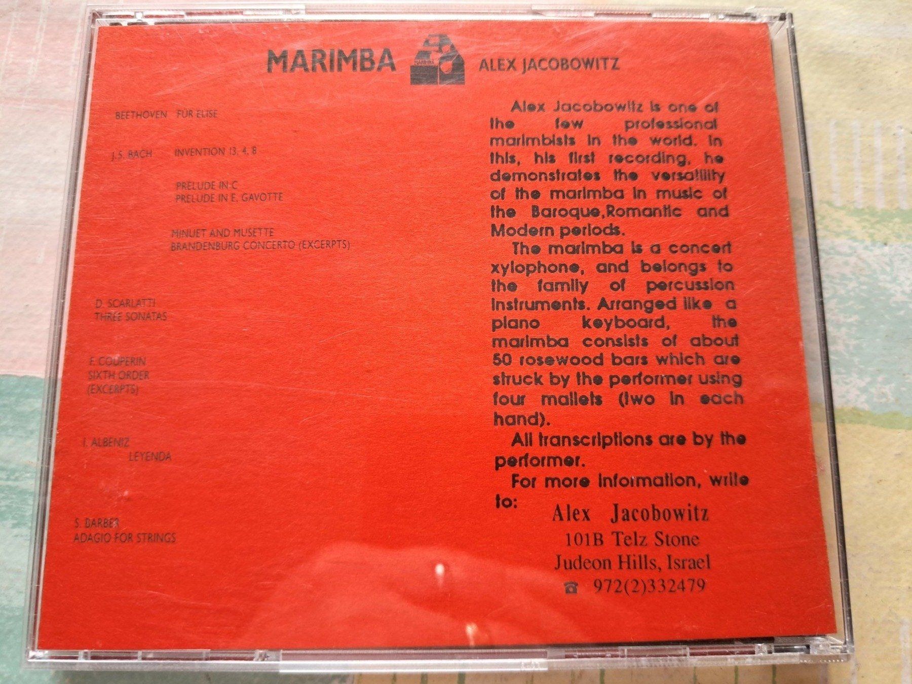 CD: Cd Alex Jacobowitz - Marimba  – Usato da Pully venduto da bro_n52j 1