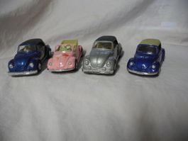 KONVOLUT:  4 X  VW KÄFER  COCCINELLE  1:36  UNBESPIELT