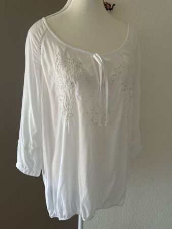 3/4 Arm Blusenshirt weiss von Blackbox Gr. XL