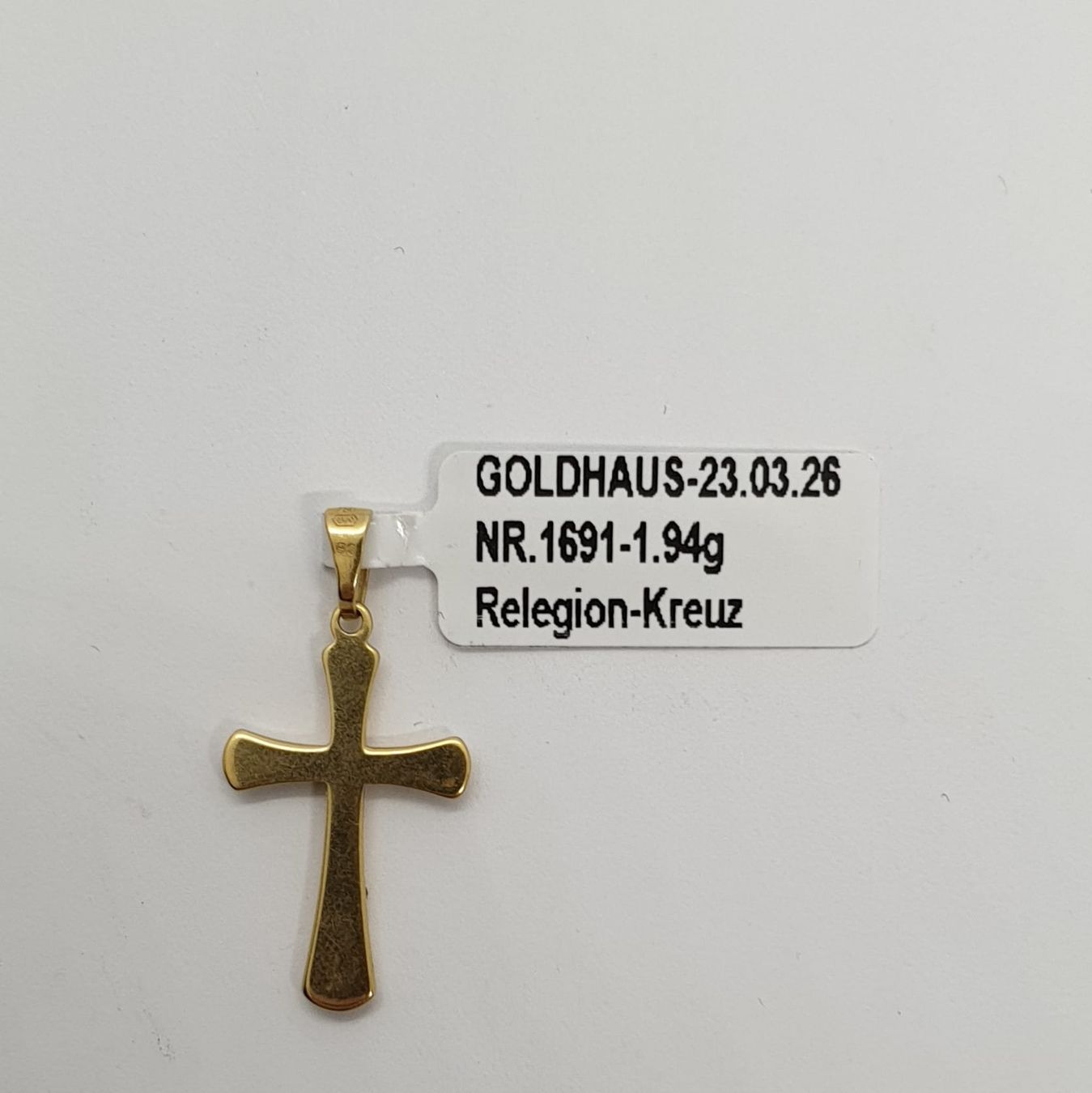 Anhänger: Echt 18K Gold - Kreuz Anhänger – Gebraucht aus Luzern von Goldhaus-Luzern 4