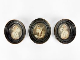 Rara suite di tre miniature indiane - Arte Moghul Secolo XIX