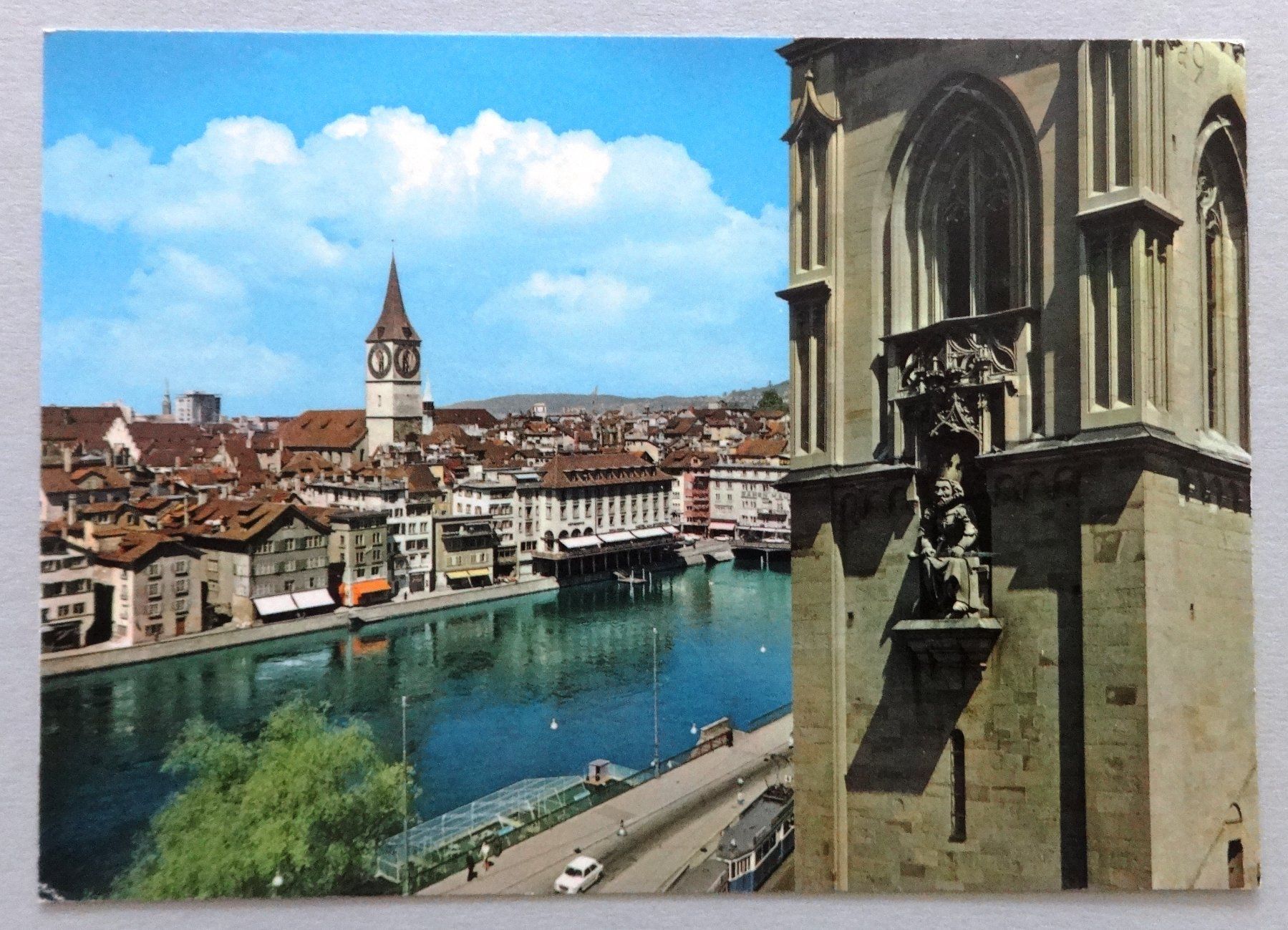 Ansichtskarten: Zürich, Limmat – Gebraucht aus Fétigny von Billy2miny