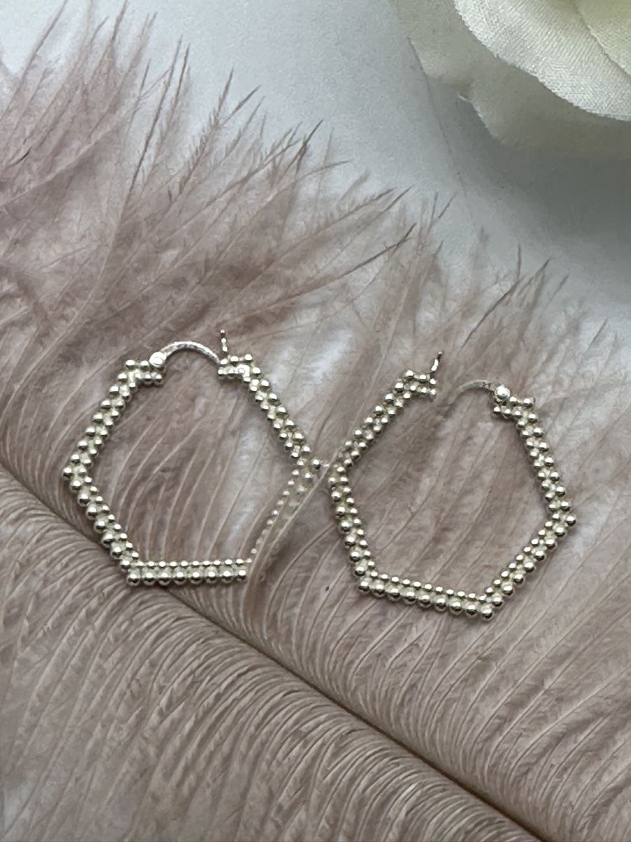 Orecchini pendenti & Orecchini a lobo: 6 eckige Creolen sterlingsilber – Nuovo e nell'imballaggio originale da Niederglatt ZH venduto da Silberschmuck-design