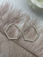 6 eckige Creolen sterlingsilber