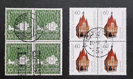 BRD 1957 und 1984 Viererblöcke gelaufen