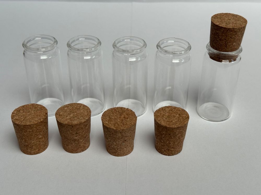 HAMPPLIES 30 Braune Glasfläschchen Mit Kork: Vintage DIY Flaschen Für Kräuter & Öle