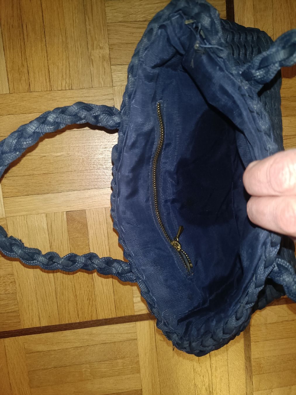 Borse da donna: Borsa blu vintage intrecciata – Usato da Lugano venduto da riccardo012 3