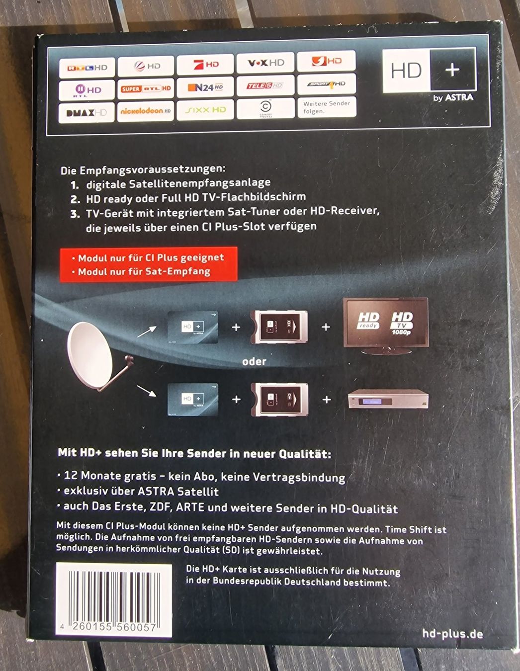 Fernseher: CI Plus Modul mit 3 HD + Karten ohne Guthaben – Gebraucht aus Stein am Rhein von Sab1 3