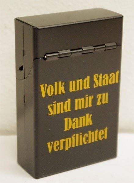 Altri Prodotti per fumatori: originelle Zigaretten-Box aus Metall – Nuovo e nell'imballaggio originale da Meggen venduto da Brockitare 2