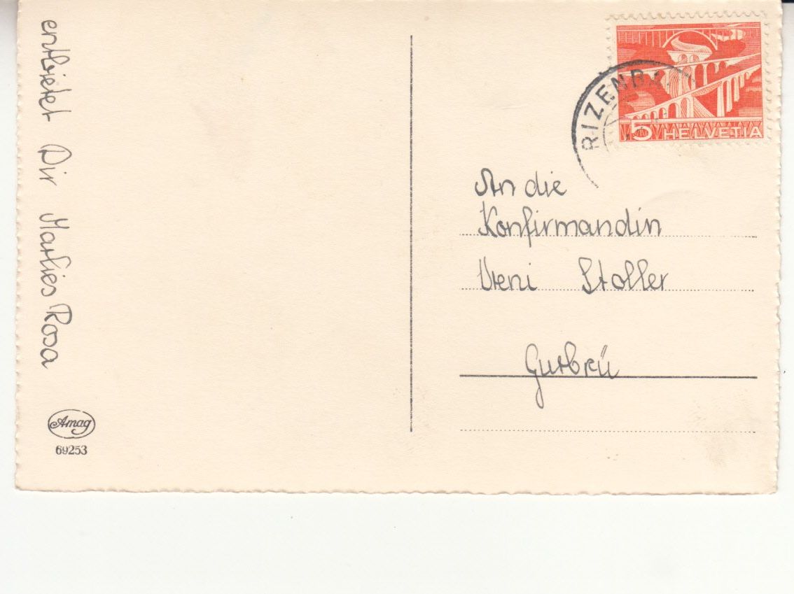 Cartoline postali: Glückwunschkarte 1957 – Usato da Bürglen TG venduto da StampGraf 1