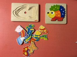 Goki Holzpuzzle Fisch guter Zustand
