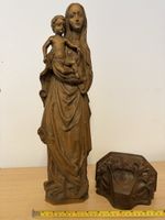 🔥 Maria mit Kind holz H 64 cm(mit sockel) Madonna geschnitz