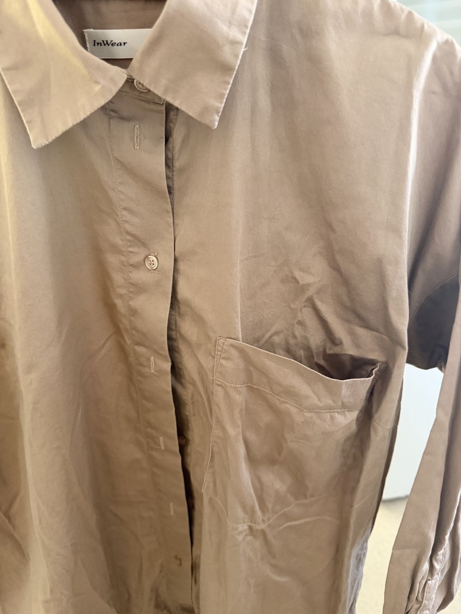 Blusen: Hemdbluse InWear beige Gr 40 – Gebraucht aus Endingen von BuffyCreamy 3