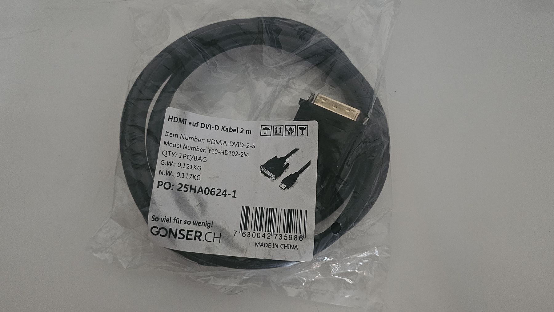 Câbles: Câble HDMI vers DVI-D 2m neuf – Neuf avec emballage d'origine à Gockhausen par Emma_zh 3