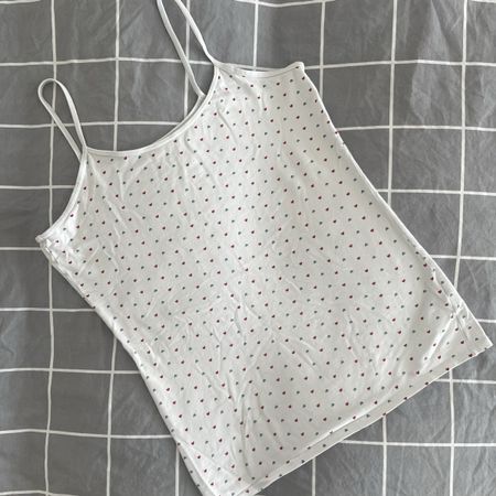Top mit Herzmuster, Grösse 158/164, weiss