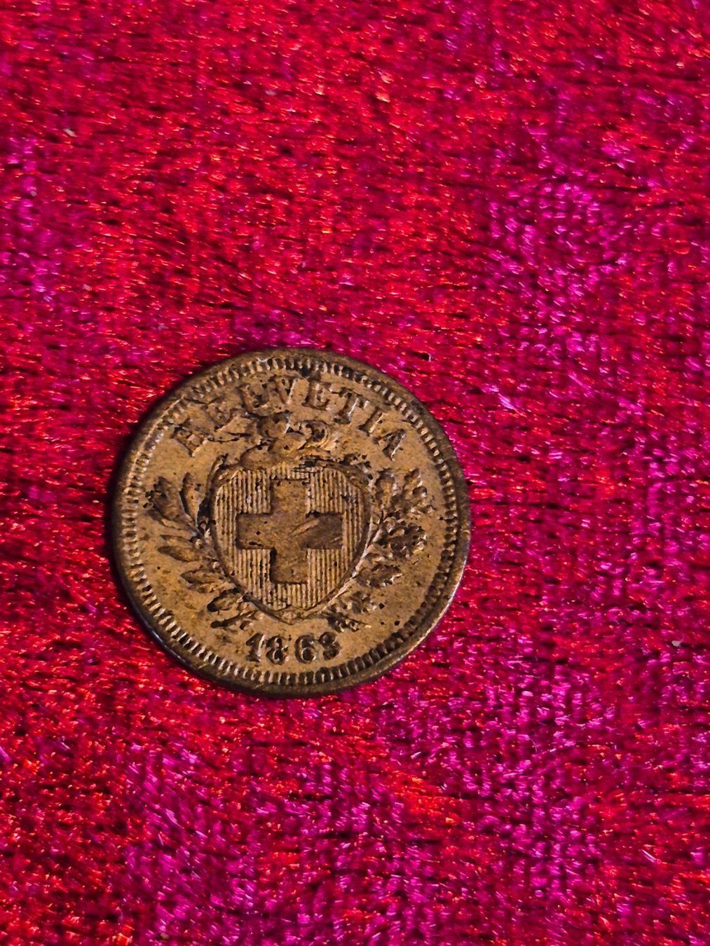 Tutti le monete: 1 Rappen 1863 sehr selten – Usato da Neuenkirch venduto da majortom30