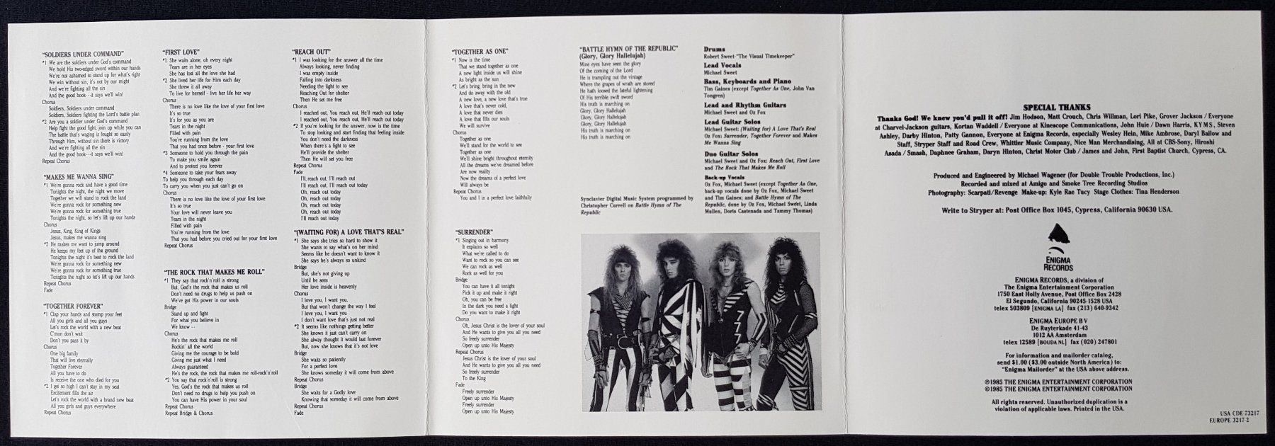 CD: Stryper – Soldiers Under Command - 1986 - US First Press – Usato da Uster venduto da Zardodel 5
