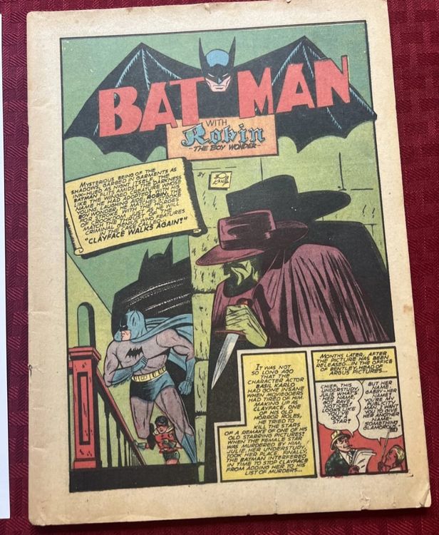batman detective comics #49 1941 coverless and missing cfo (Gebraucht ...