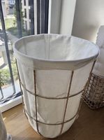 Wäschekorb Geflecht mit Stoffeinsatz 