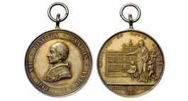 Rom, Leo XIII., Silbermedaille (1879) AN II Schulpreis