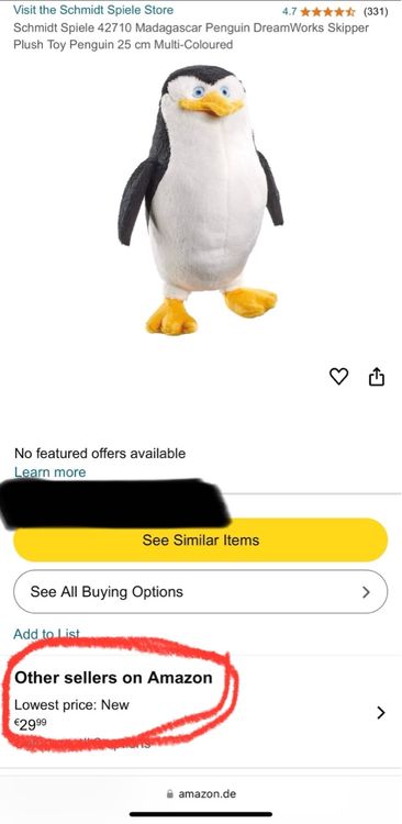 Plush Toy Penguins Madagascar Dreamworks Skipper Kowalski (Usato