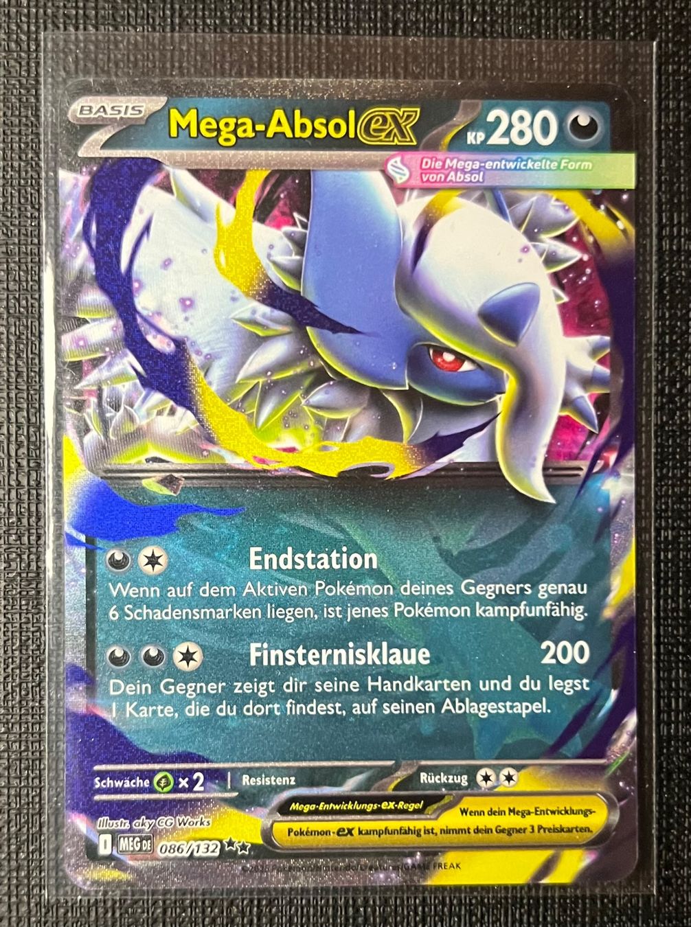 Pokémon Sammelbilder & Trading cards: Pokemon Mega Absol ex 086/132 Mega Evolution DE – Gebraucht aus Appenzell von RMBricks