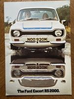 FORD ESCORT RS2000 Prospekt UK brochure ca 1973 1974 England