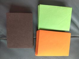 30 Briefumschläge Grösse 7x9cm, Couvert braun orange grün