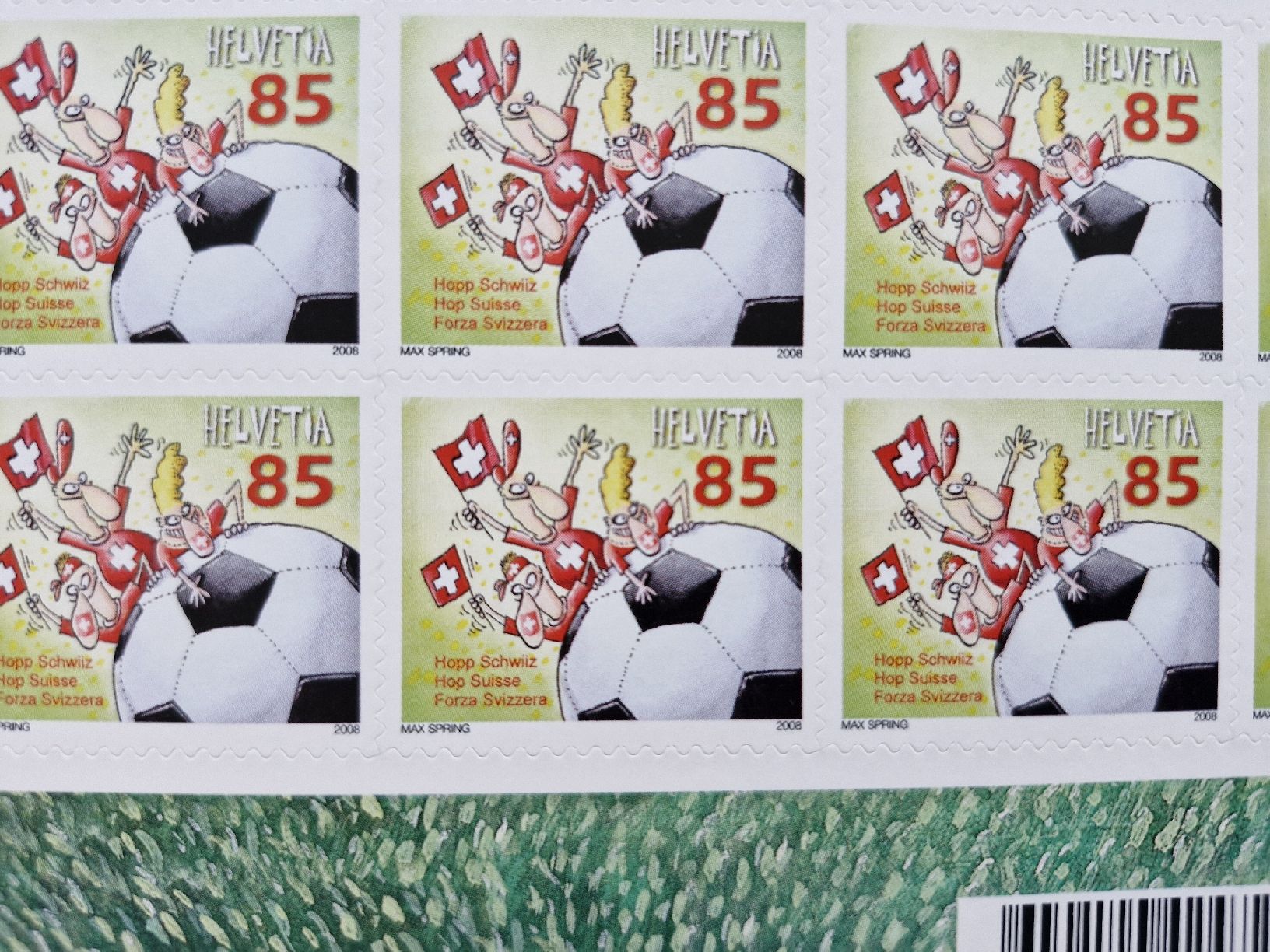 Alle Briefmarken: Fussballeuropameisterschaft Briefmarkenbogen 2008 postfrisch – Neu (gemäss Beschreibung) aus Frauenfeld von Kasico 1