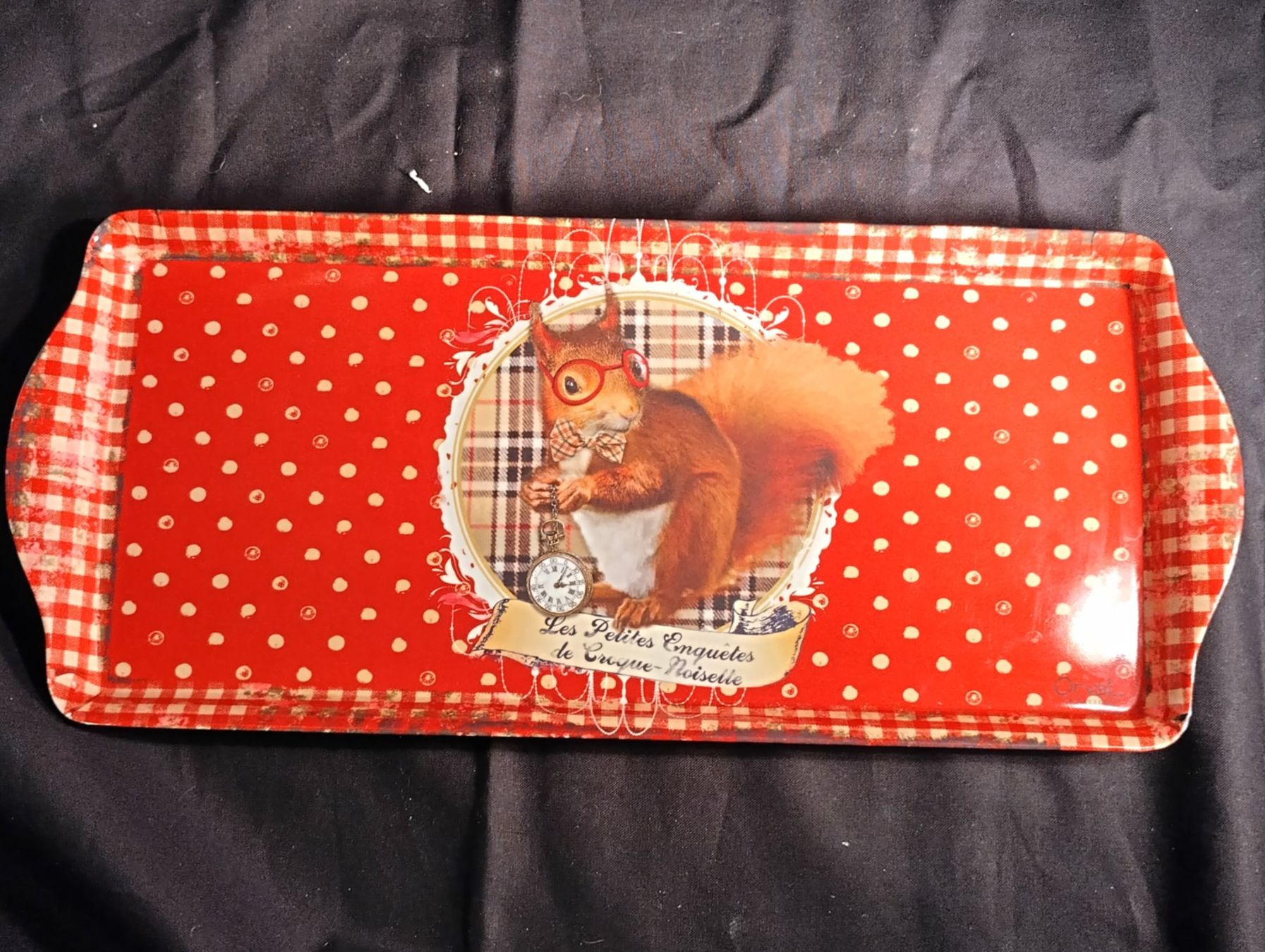 Servierplatten: Serviertableau, Eichhörnchen, L: 38cm – Gebraucht aus Bellach von JingleCherry