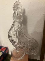 Dekorative Glasflasche Hahn durchsichtig guter Zustand