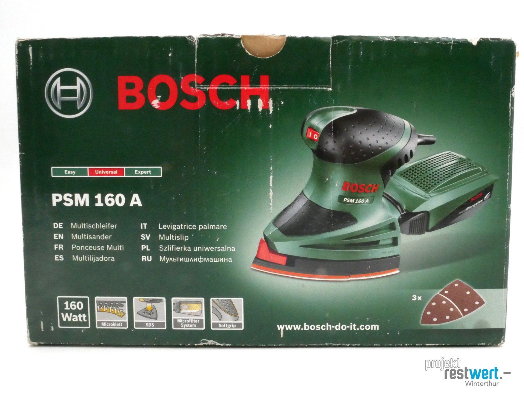 Bosch Smerigliatrici & Lucidatrici: BOSCH PSM 160 A Multischleifer Grün – Usato da Winterthur venduto da Restwert_Winterthur 5