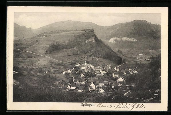 Cartoline postali: AK Eptingen, Teilansicht, 1920 – Usato da Berlin venduto da bartko-reher