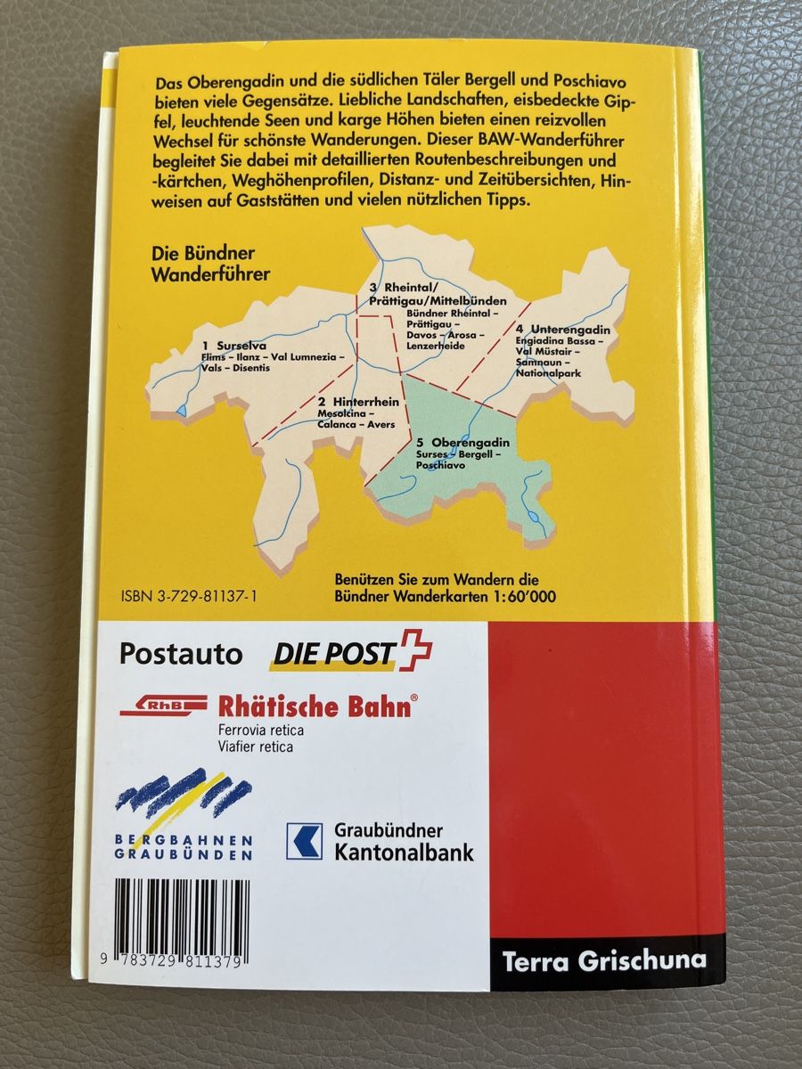Libri: Wanderführer 5: Oberengadin – Nuovo (secondo la descrizione) da Weesen venduto da Engadinerin 1
